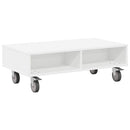 vidaXL Gördülékeny oldalasztal Fehér 90 x 50 x 30 cm Faanyag