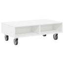 vidaXL Gördülékeny oldalasztal Fehér 90 x 50 x 30 cm Faanyag