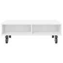 vidaXL Gördülékeny oldalasztal Fehér 90 x 50 x 30 cm Faanyag