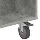 vidaXL Gördülékeny oldalasztal Beton Szürke 90 x 50 x 30 cm Faanyag