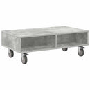 vidaXL Gördülékeny oldalasztal Beton Szürke 90 x 50 x 30 cm Faanyag