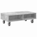 vidaXL Gördülékeny oldalasztal Beton Szürke 90 x 50 x 30 cm Faanyag