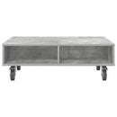 vidaXL Gördülékeny oldalasztal Beton Szürke 90 x 50 x 30 cm Faanyag
