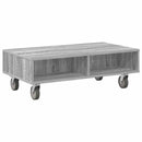 vidaXL Gördülékeny oldalasztal Szürke Sonoma 90 x 50 x 30 cm Faanyag