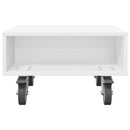 vidaXL Gördülékeny oldalasztal Fehér 50,5 x 50 x 30 cm Faanyag