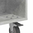 vidaXL Gördülékeny oldalasztal Beton Szürke 50,5 x 50 x 30 cm Faanyag