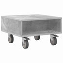 vidaXL Gördülékeny oldalasztal Beton Szürke 50,5 x 50 x 30 cm Faanyag