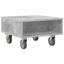 vidaXL Gördülékeny oldalasztal Beton Szürke 50,5 x 50 x 30 cm Faanyag