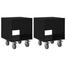 vidaXL Éjjeli asztal 2 pcs Fekete tölgy 40,5 x 40 x 48 cm Faanyag