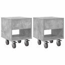 vidaXL Éjjeli asztal 2 pcs Beton Szürke 40,5 x 40 x 48 cm Faanyag