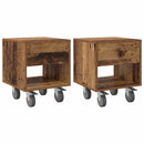 vidaXL Éjjeli asztal 2 pcs Öreg fa 40,5 x 40 x 48 cm Faanyag
