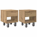 vidaXL Éjjeli asztal 2 pcs Artisan tölgy 40,5 x 40 x 48 cm Faanyag