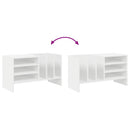 vidaXL Hanglemez szekrény polcokkal Fehér 78,5 x 35 x 45 cm Faanyag