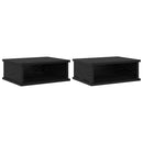 vidaXL Éjjeli asztal 2 pcs Fekete tölgy 40 x 31 x 15 cm Faanyag