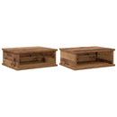 vidaXL Éjjeli asztal 2 pcs Öreg fa 40 x 31 x 15 cm Faanyag