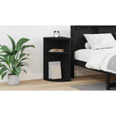 vidaXL Végasztal Fekete 29,6 x 29,6 x 60 cm Faanyag