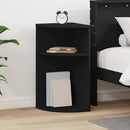 vidaXL Végasztal Fekete 29,6 x 29,6 x 60 cm Faanyag