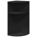vidaXL Végasztal Fekete 29,6 x 29,6 x 60 cm Faanyag
