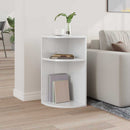 vidaXL Végasztal Magas Fényű Fehér 29,6 x 29,6 x 60 cm Faanyag