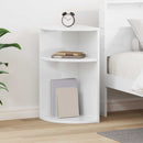 vidaXL Végasztal Magas Fényű Fehér 29,6 x 29,6 x 60 cm Faanyag