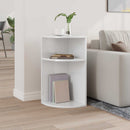 vidaXL Végasztal Magas Fényű Fehér 29,6 x 29,6 x 60 cm Faanyag