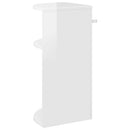 vidaXL Végasztal Magas Fényű Fehér 29,6 x 29,6 x 60 cm Faanyag