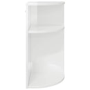 vidaXL Végasztal Magas Fényű Fehér 29,6 x 29,6 x 60 cm Faanyag