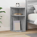 vidaXL Végasztal 29,5 x 29,5 x 60 cm Szerelt Fa Szürke Sonoma