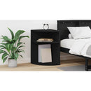 vidaXL Végasztal Fekete 39,7 x 39,7 x 60 cm Faanyag