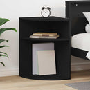 vidaXL Végasztal Fekete 39,7 x 39,7 x 60 cm Faanyag