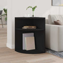 vidaXL Végasztal Fekete 39,7 x 39,7 x 60 cm Faanyag
