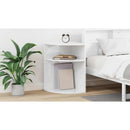 vidaXL Végasztal Magas Fényű Fehér 39,7 x 39,7 x 60 cm Faanyag
