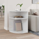 vidaXL Végasztal Magas Fényű Fehér 39,7 x 39,7 x 60 cm Faanyag