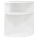 vidaXL Végasztal Magas Fényű Fehér 39,7 x 39,7 x 60 cm Faanyag