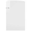 vidaXL Végasztal Magas Fényű Fehér 39,7 x 39,7 x 60 cm Faanyag