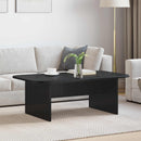 vidaXL Dohányzóasztal Fekete 93 x 53 x 33 cm Faanyag