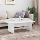 vidaXL Dohányzóasztal Magas Fényű Fehér 93 x 53 x 33 cm Faanyag