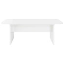 vidaXL Dohányzóasztal Magas Fényű Fehér 93 x 53 x 33 cm Faanyag