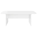 vidaXL Dohányzóasztal Magas Fényű Fehér 93 x 53 x 33 cm Faanyag