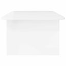 vidaXL Dohányzóasztal Magas Fényű Fehér 93 x 53 x 33 cm Faanyag