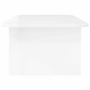 vidaXL Dohányzóasztal Magas Fényű Fehér 93 x 53 x 33 cm Faanyag