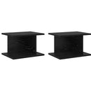 vidaXL Éjjeli asztal 2 pcs Fekete tölgy 40 x 30 x 25 cm Faanyag