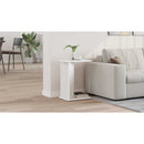 vidaXL Végasztal Fehér 35 x 25 x 50 cm Faanyag