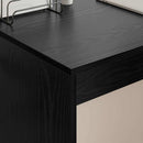 vidaXL Asztal Fekete tölgy 109 x 50 x 78 cm Faanyag