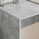 vidaXL Asztal Beton Szürke 109 x 50 x 78 cm Faanyag