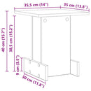 vidaXL Végasztal Beton Szürke 35,5 x 35 x 40 cm Faanyag