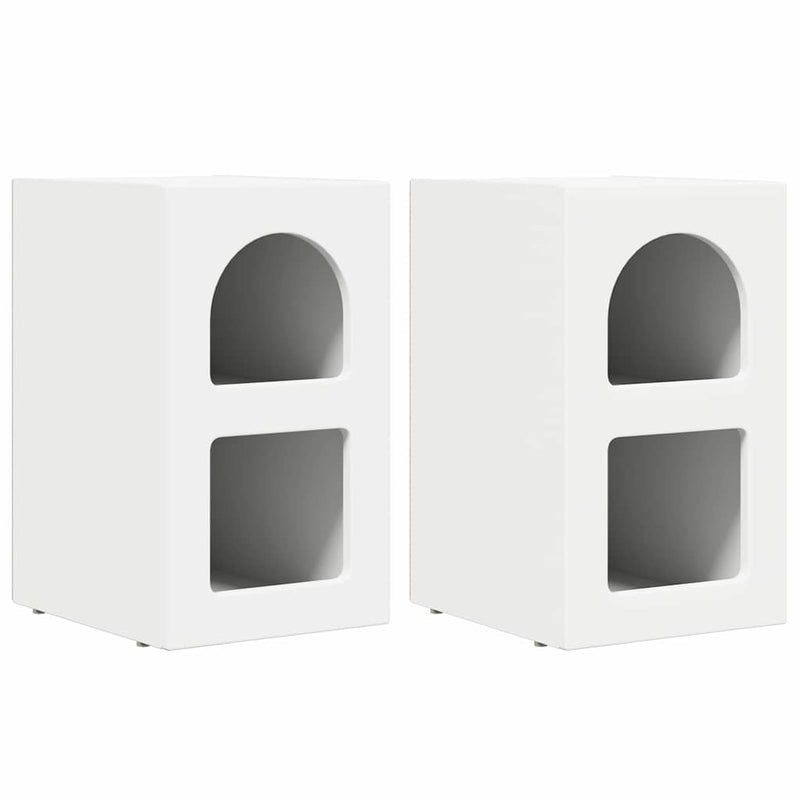 vidaXL Éjjeli asztal 2 pcs Fehér 29.5 x 35 x 50 cm Faanyag