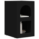 vidaXL Éjjeli asztal ELST Fekete 29,5 x 33,5 x 50 cm Faanyag