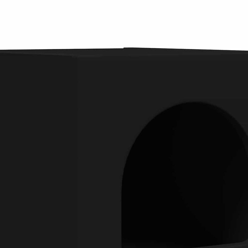 vidaXL Éjjeli asztal 2 pcs Fekete 29.5 x 35 x 50 cm Faanyag