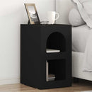 vidaXL Éjjeli asztal ELST 2 db Fekete 29,5 x 33,5 x 50 cm Faanyag